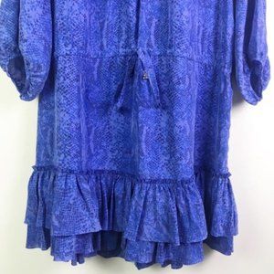 💓 100% PURE WASHABLE SILK REBECCA TAYLOR Snake Print Dress SOFT